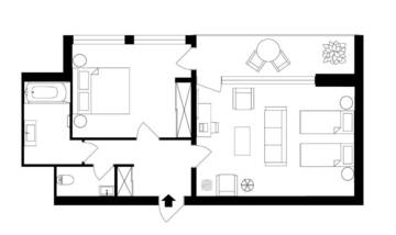 Фото номера Апартаменты с 2 спальнями Апарт-отели Žilvinas Hotel г. Паланга 29