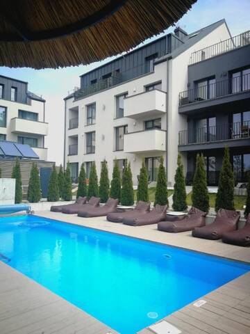 Фото номера Апартаменты с 1 спальней Апартаменты Super mini loft with outdoor pool. г. Паланга 24