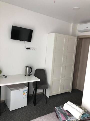 Фото номера Двухместный номер с 1 кроватью и террасой Гостевой дом Izabelės apartamentai г. Паланга 11