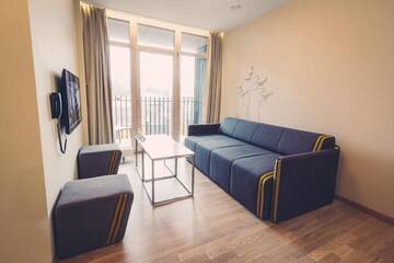 Фото номера Апартаменты-студио с доступом в спа-центр по утрам Отель Amberton Green Apartments Palanga г. Паланга 6